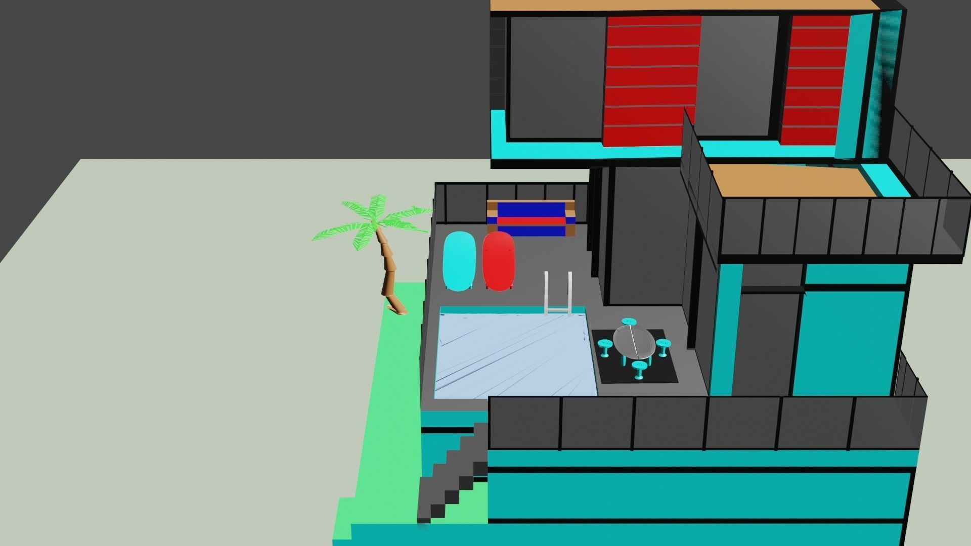 New Modern House  3D print model_2