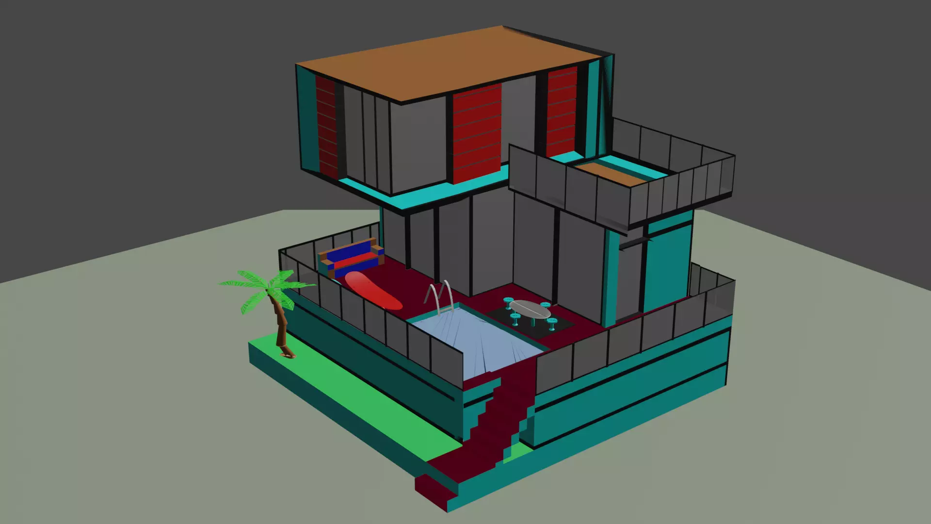 New Modern House  3D print model_0