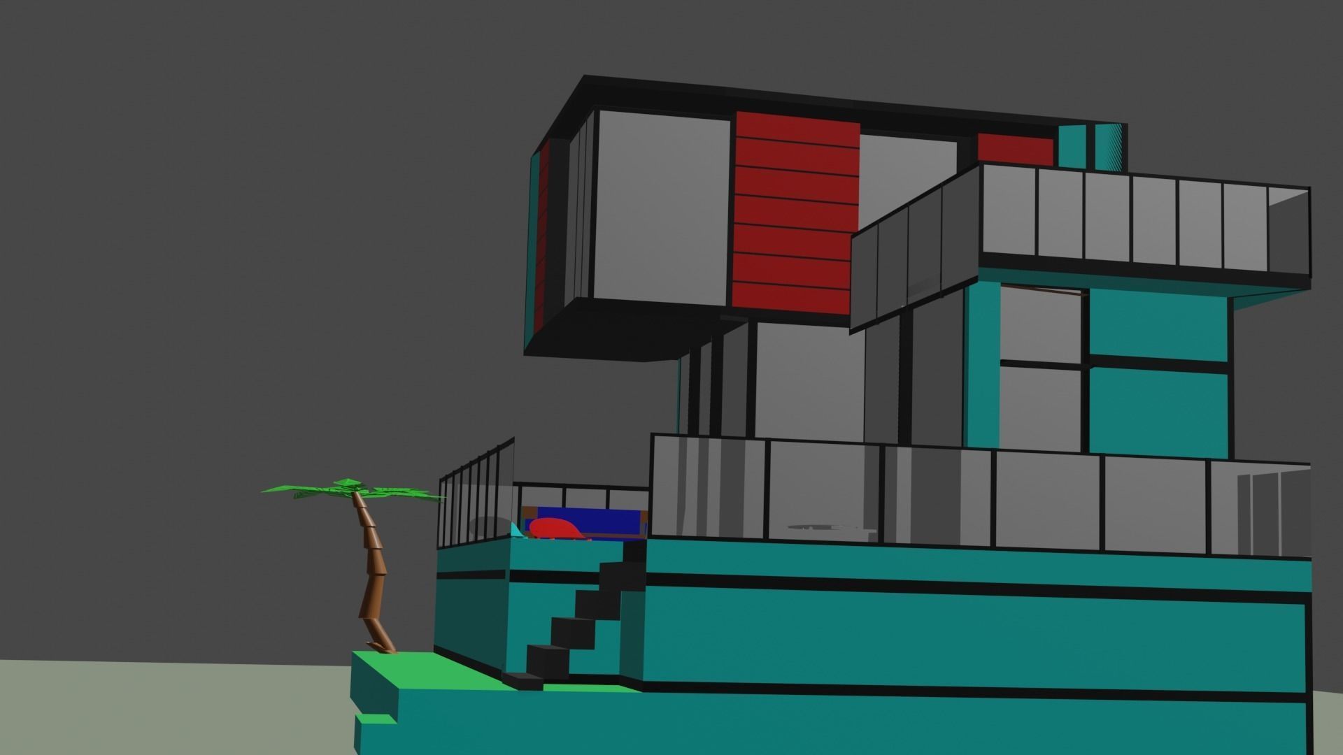 New Modern House  3D print model_4