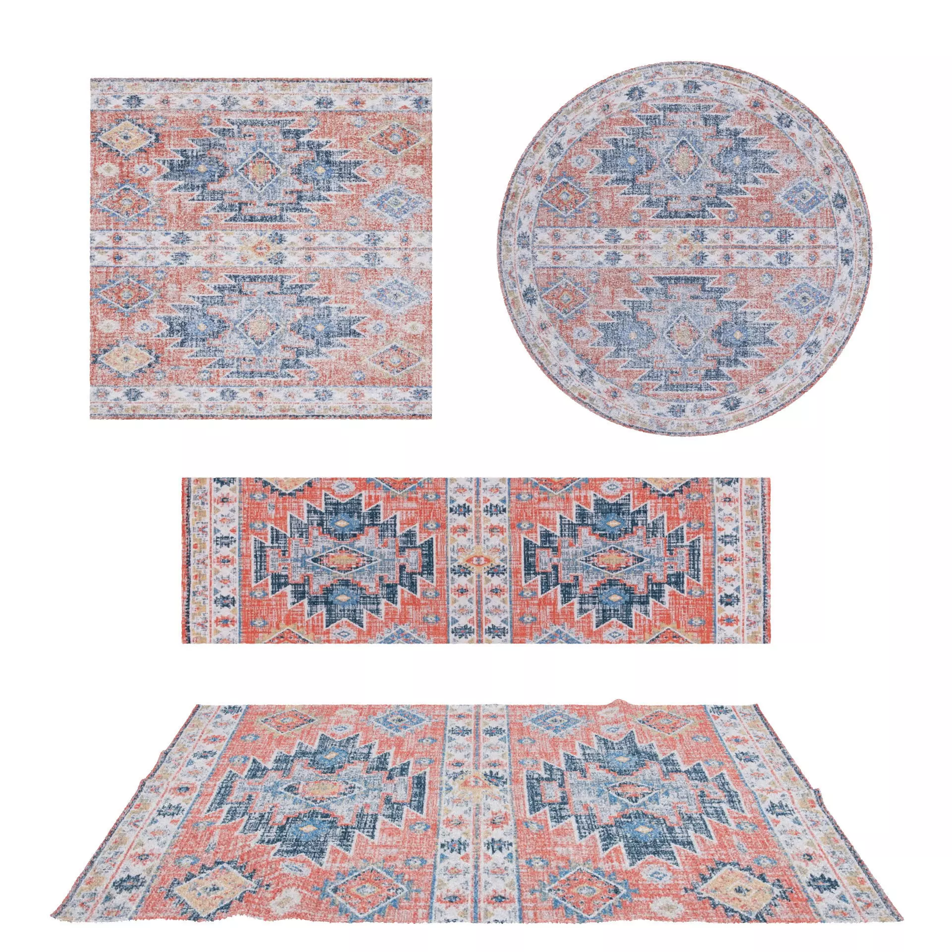 Rugs No 687 Low-poly 3D model_0