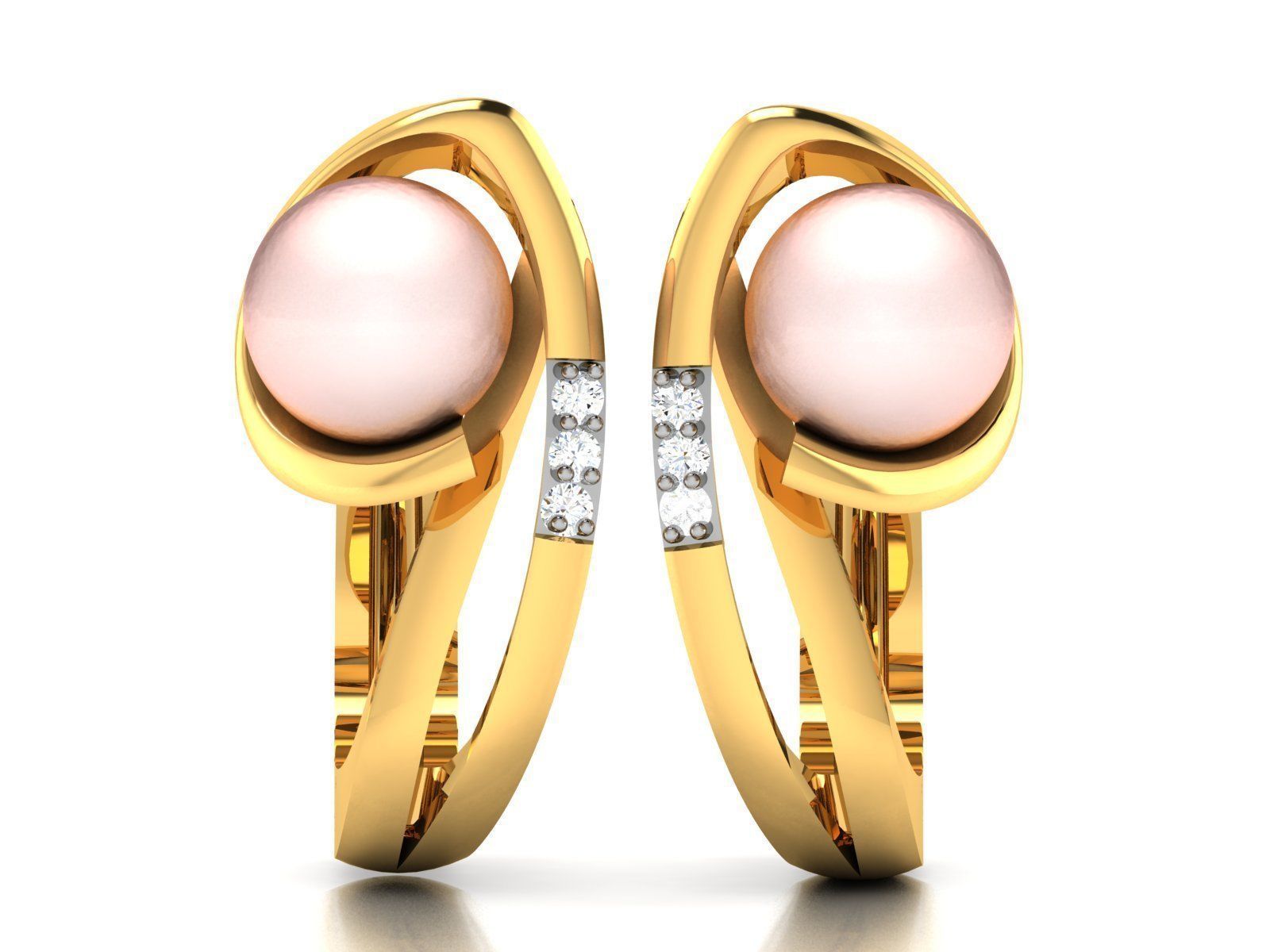 Multi stylish Opal Stone Earrings 3D print model_1