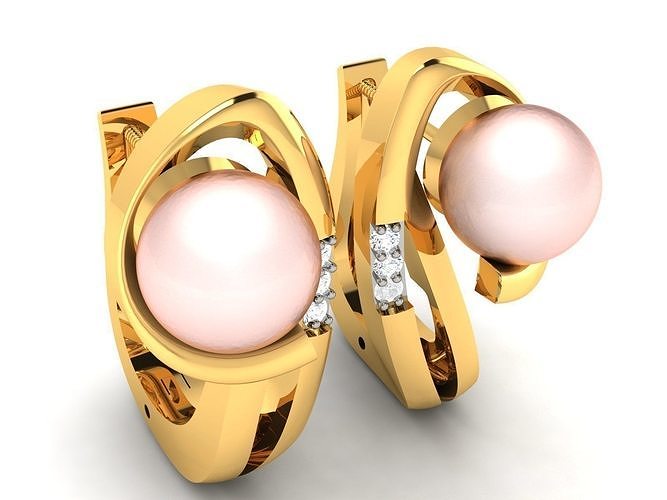Multi stylish Opal Stone Earrings 3D print model