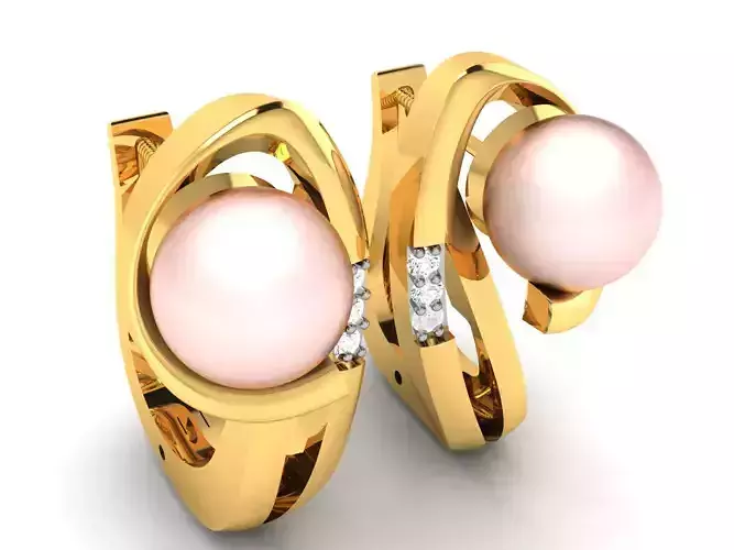 Multi stylish Opal Stone Earrings 3D print model
