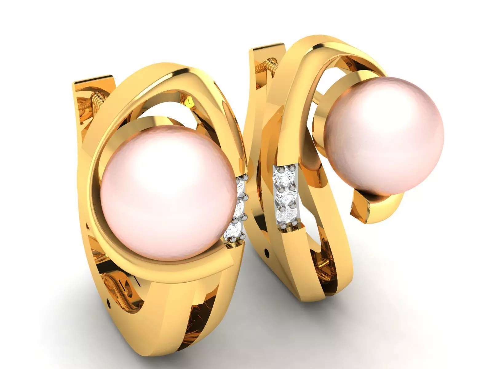 Multi stylish Opal Stone Earrings 3D print model_0