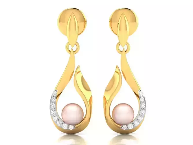 Multi stylish Opal Stone Earrings 3D print model Multi stylish Opal Stone Earrings 3D print model