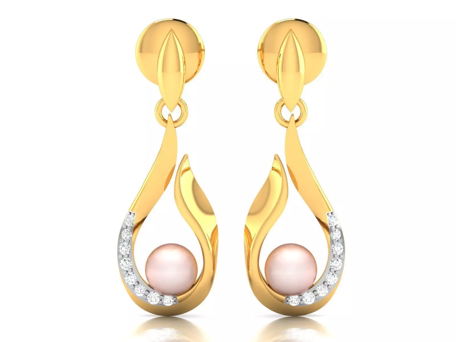 Multi stylish Opal Stone Earrings 3D print model_0