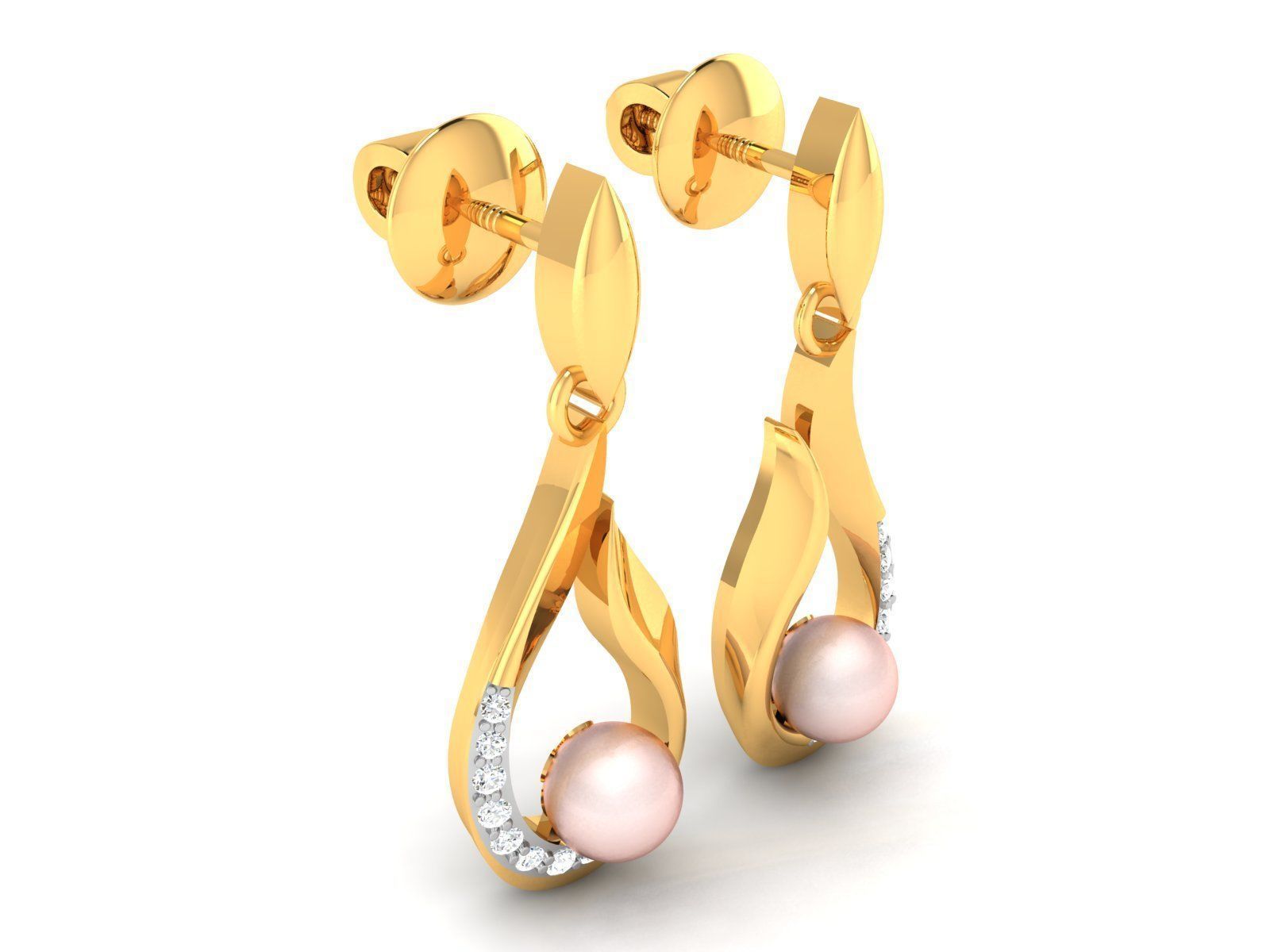 Multi stylish Opal Stone Earrings 3D print model_1