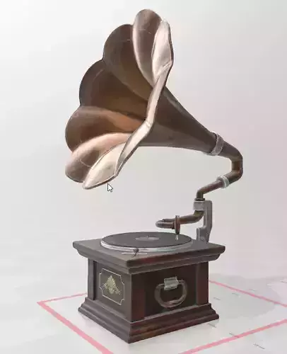 Phonograph gramophone  record player 3D model