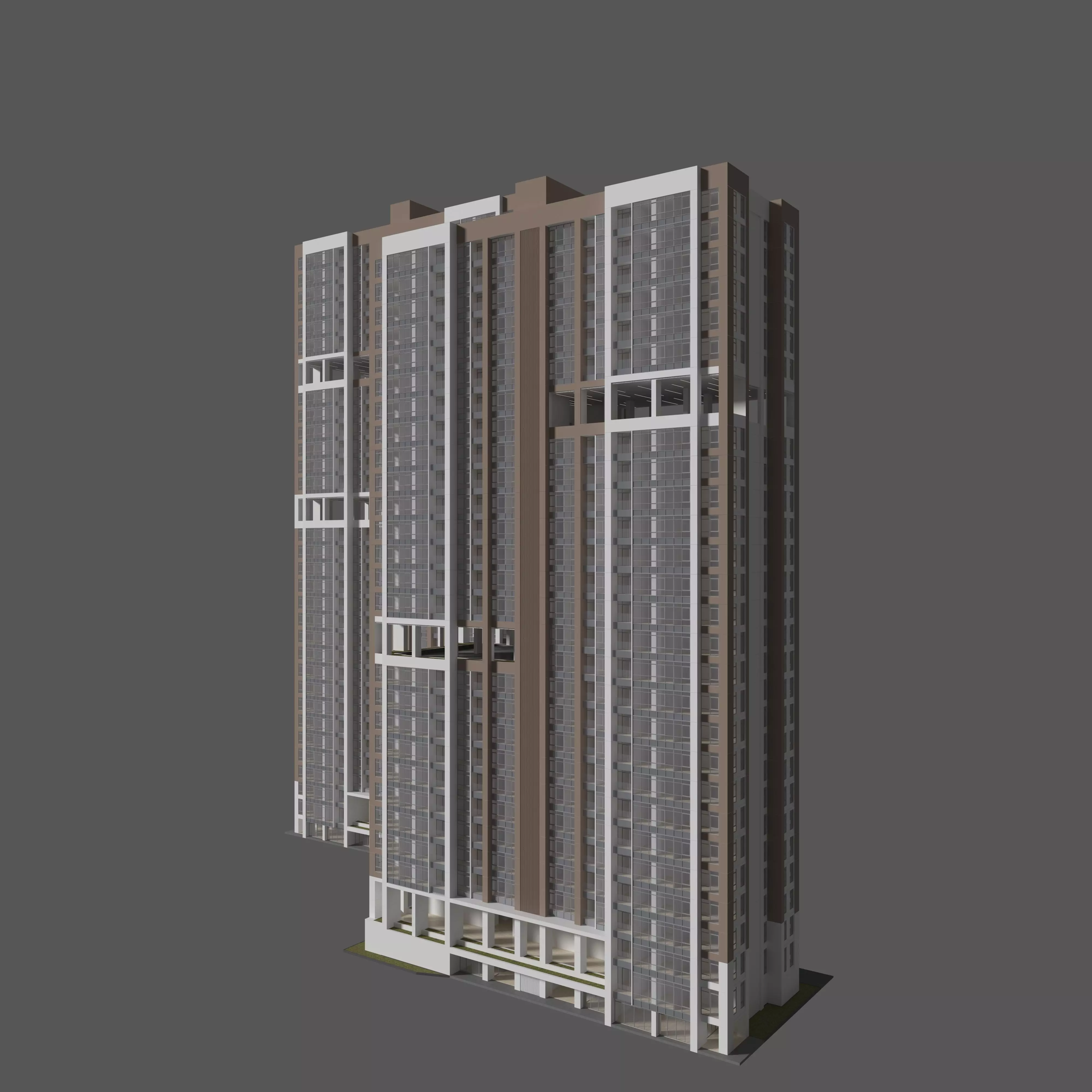 Tower Apartment 2 3D model_0
