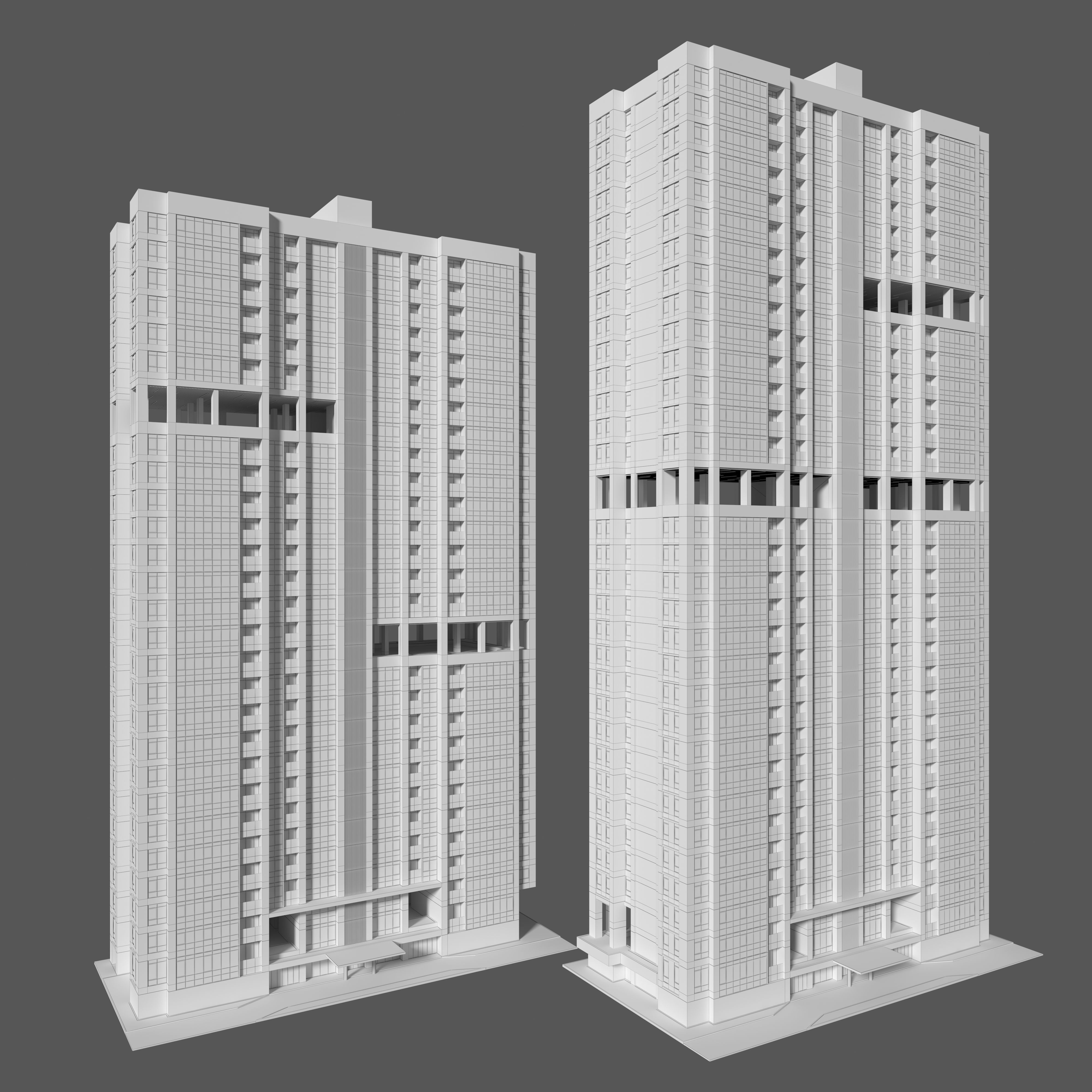 Tower Apartment 2 3D model_2
