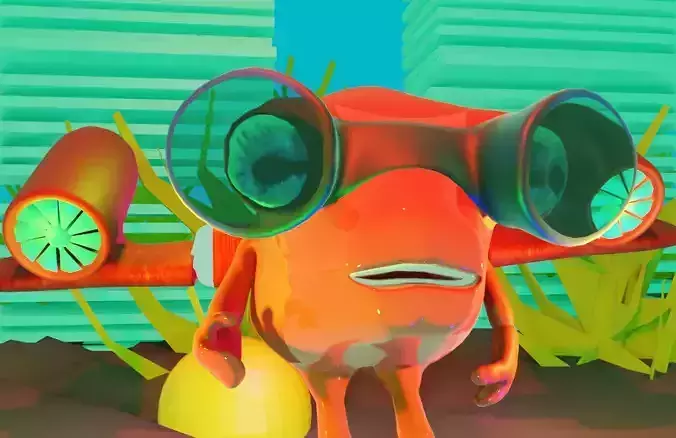 CRAPOO animated frog with goggles