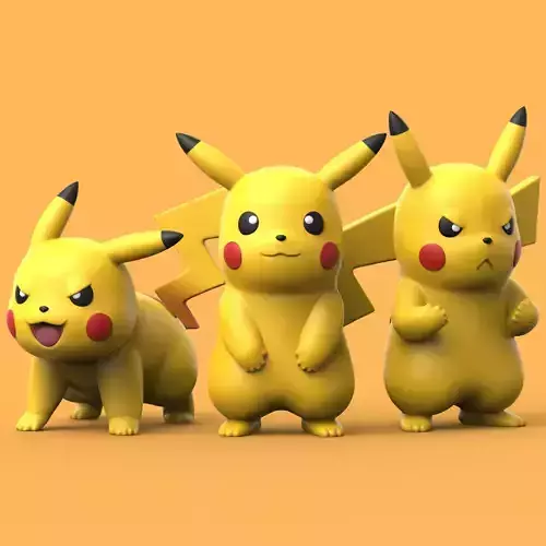 POKEMON - PIKACHU PACK 3D print model