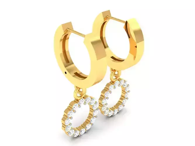 Diamond Classic Earrings 3D print model