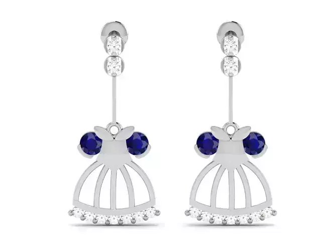 Diamond Classic Earrings 3D print model
