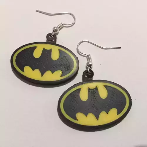 Batman Emblem Earrings