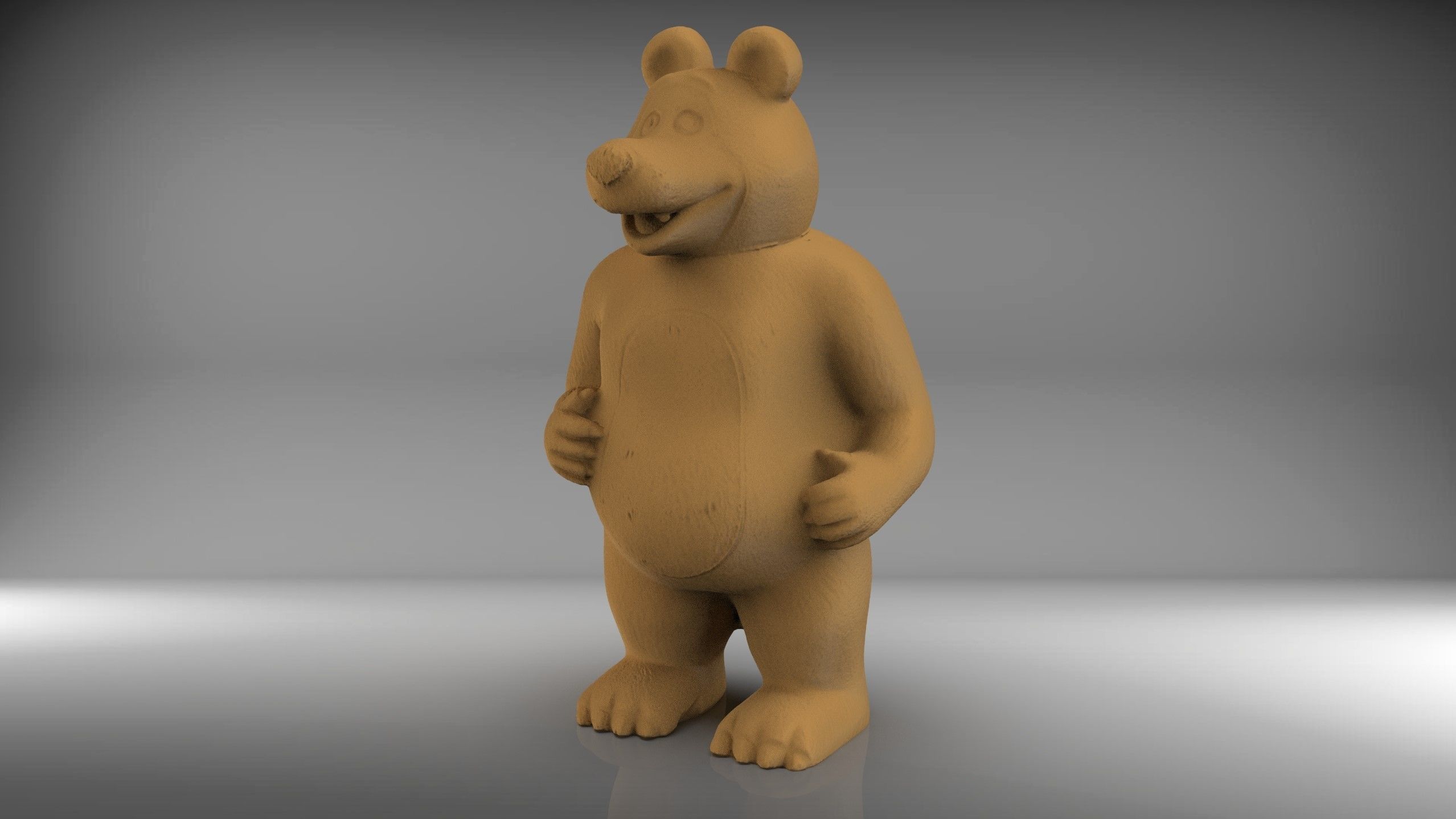 masha and the bears big bear 3D print model_2