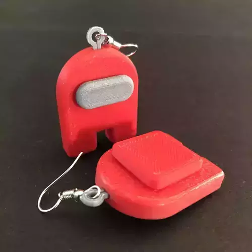 Among Us Earrings Free 3D print model