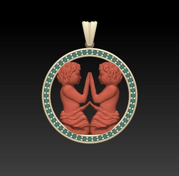 Jewellery Horoscope Signes Pack 3D model_16