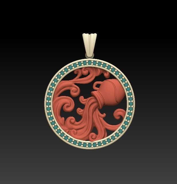 Jewellery Horoscope Signes Pack 3D model_20