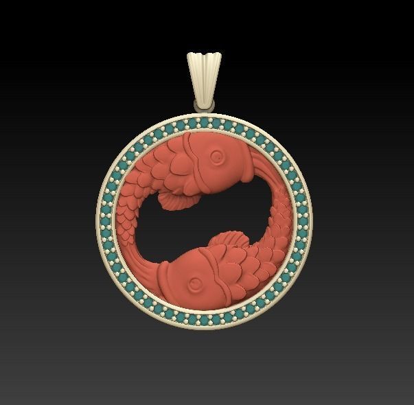 Jewellery Horoscope Signes Pack 3D model_12