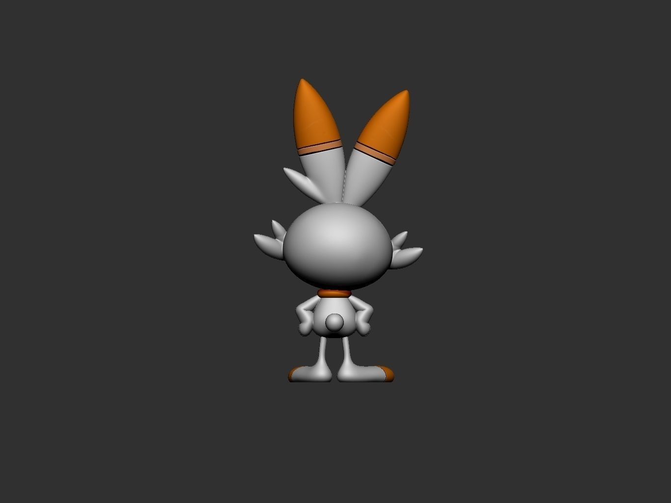 pokemon scorbunny 3D print model_7