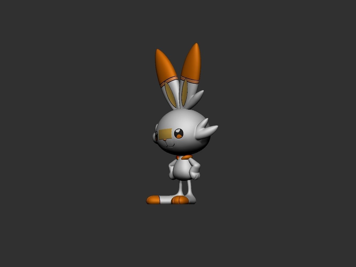 pokemon scorbunny 3D print model_3