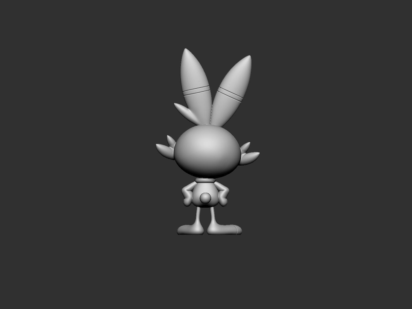 pokemon scorbunny 3D print model_8