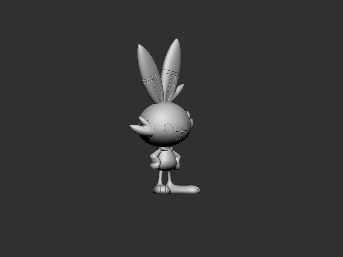 pokemon scorbunny 3D print model_10