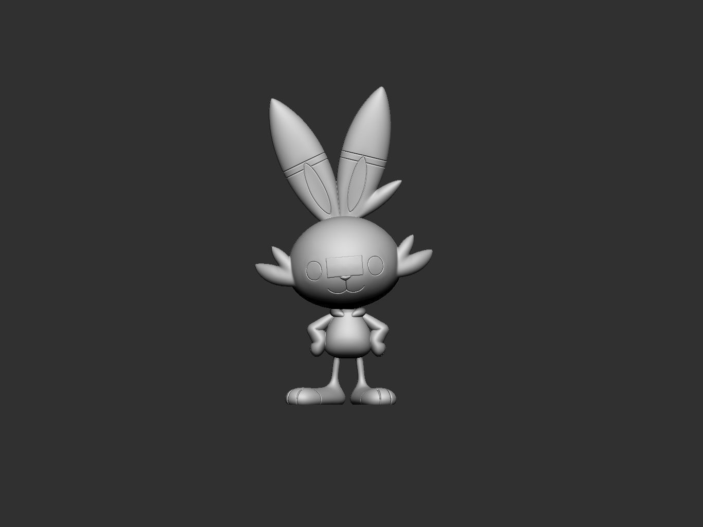 pokemon scorbunny 3D print model_2