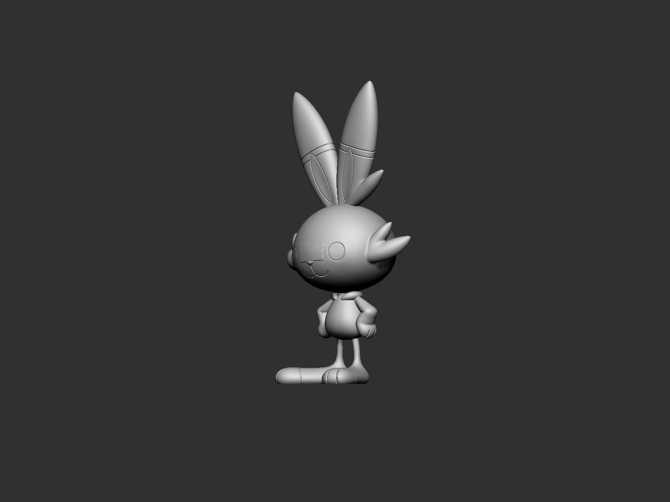 pokemon scorbunny 3D print model_4