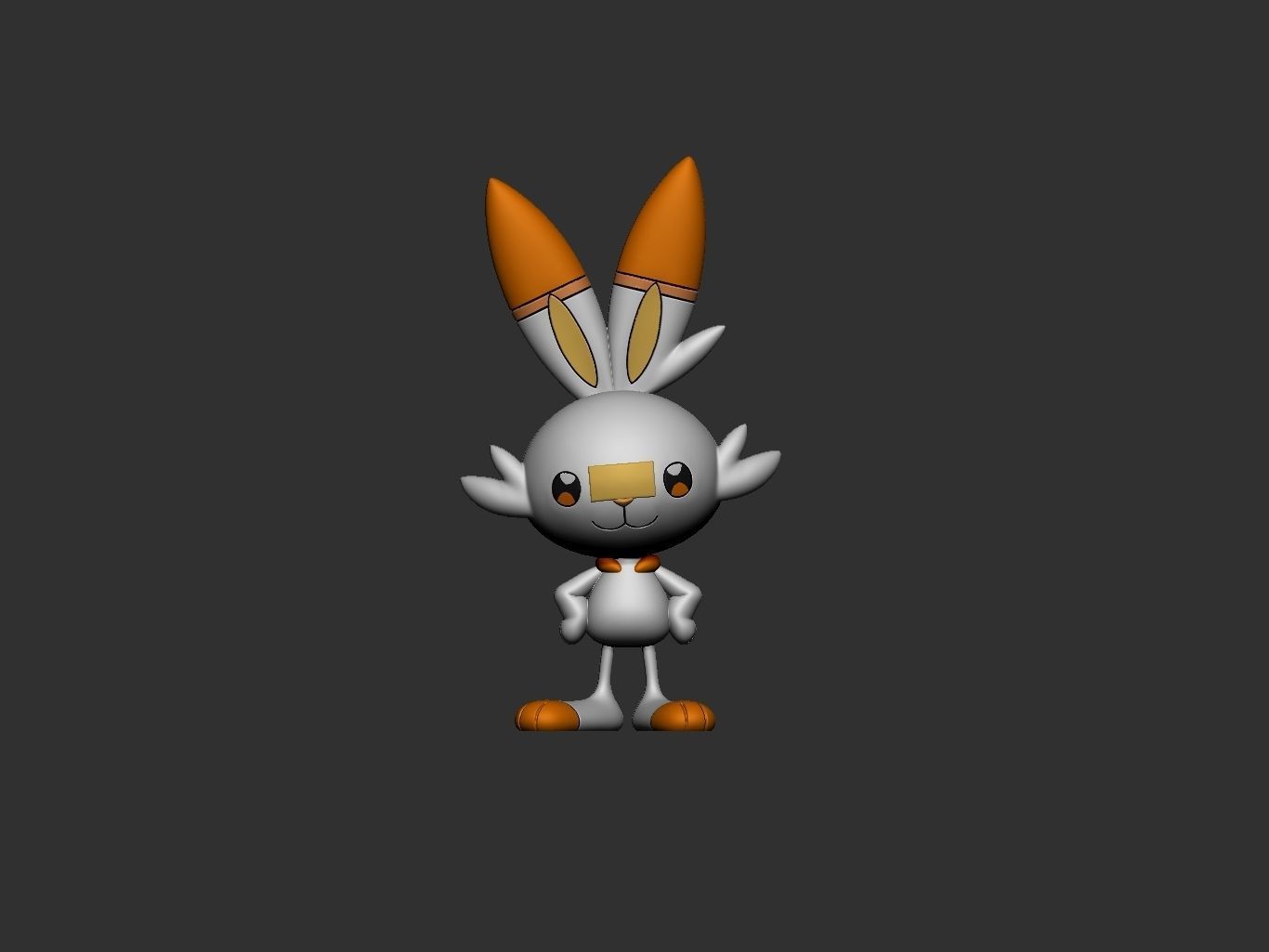 pokemon scorbunny 3D print model_1