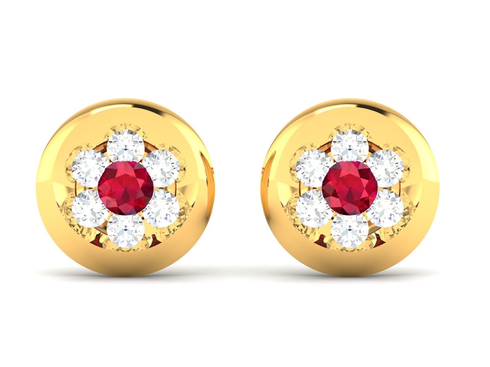 Diamond Classic Earrings 3D print model_1