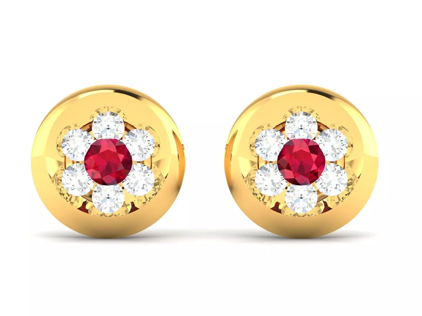 Diamond Classic Earrings 3D print model_0