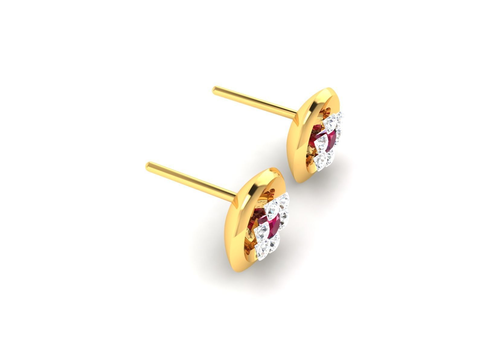 Diamond Classic Earrings 3D print model_6