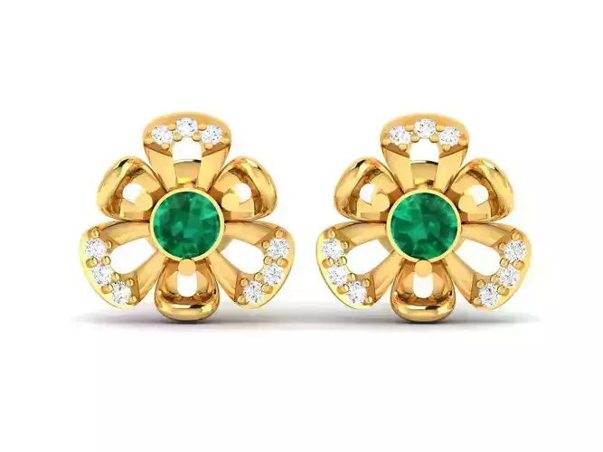 Diamond Classic Earrings 3D print model