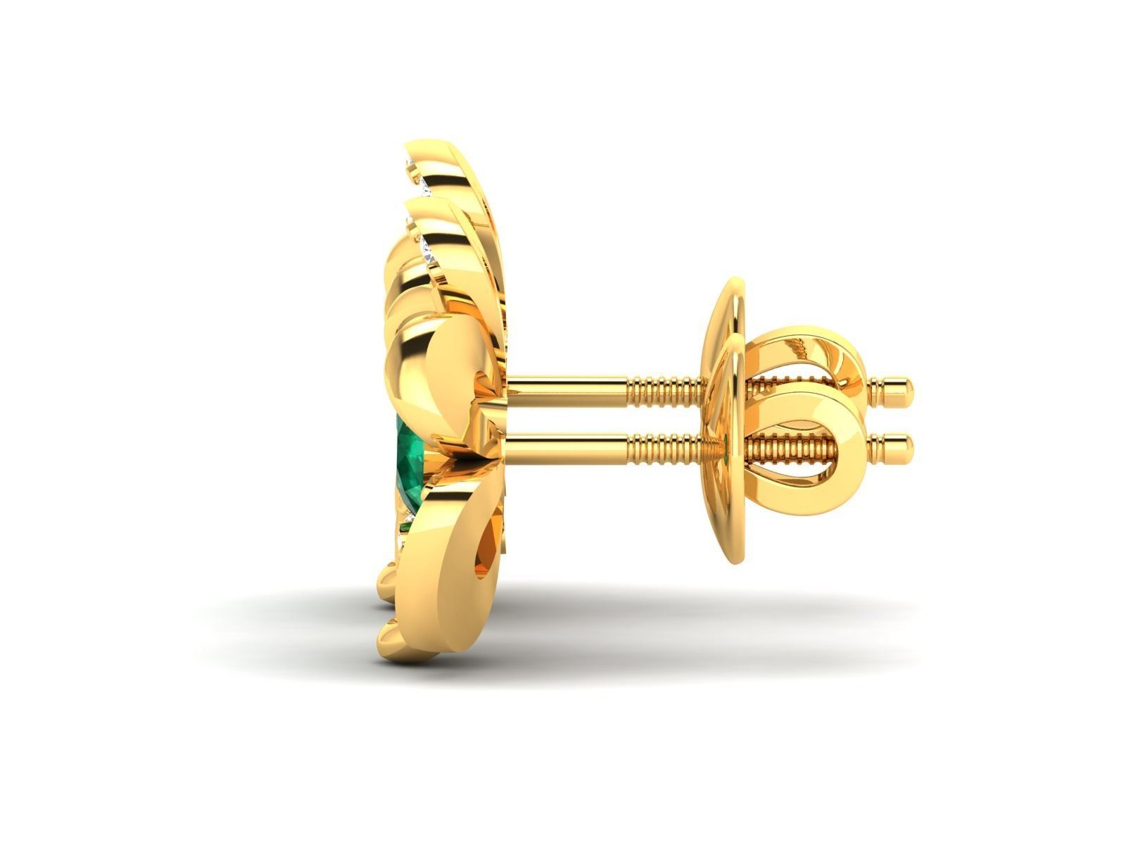 Diamond Classic Earrings 3D print model_6