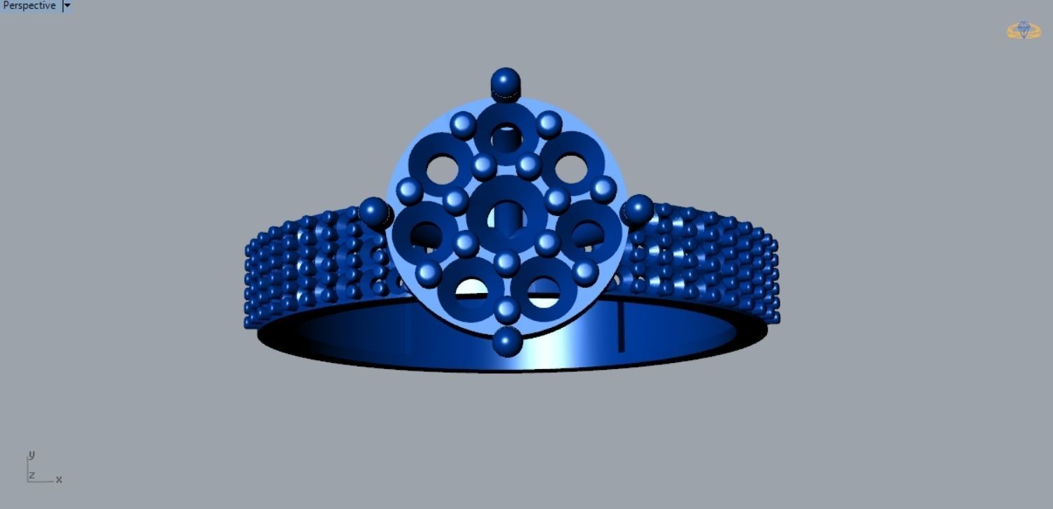 Round Cut Diamond Solitaire Ring R 130 3D print model_7