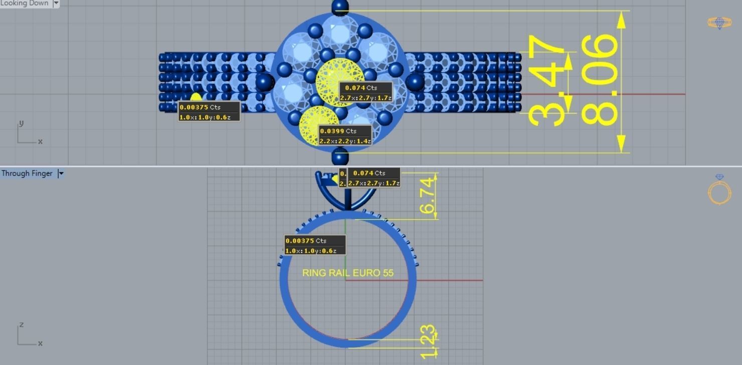 Round Cut Diamond Solitaire Ring R 130 3D print model_4