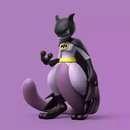 POKEMON - MEWTWO x BATMAN 3D print model