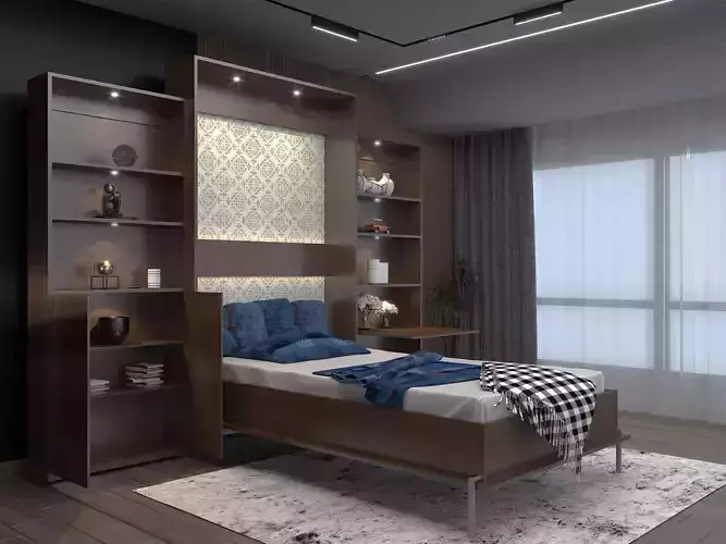 murphy bed 3D model