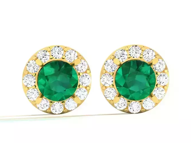Diamond Classic Earrings 3D print model