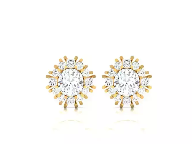 Diamond Classic Earrings 3D print model