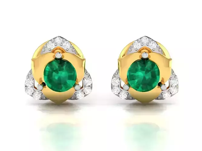 Diamond Classic Earrings 3D print model