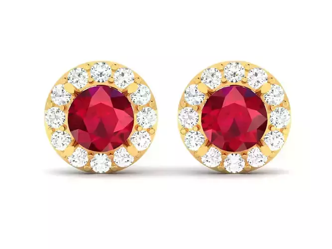 Diamond Classic Earrings 3D print model