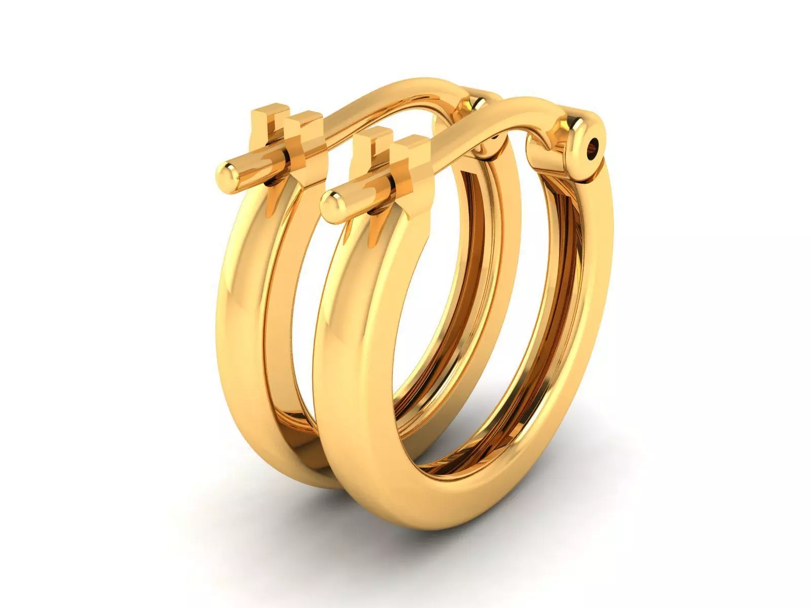 Diamond Classic Earrings 3D print model_0