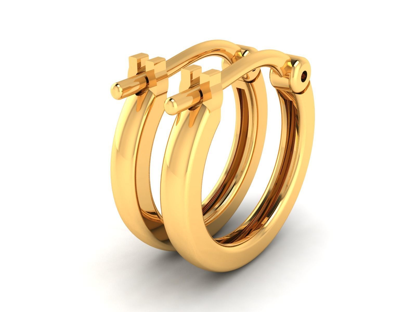 Diamond Classic Earrings 3D print model_1