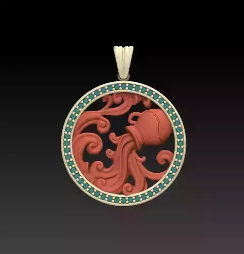 Horoscope Acuario Pendant 