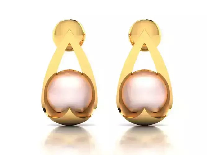 Opal Stone Earrings 3D print model