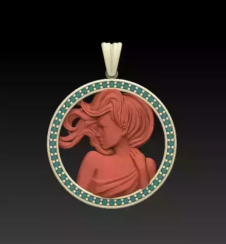 Horoscope Virgo Pendant 3D model