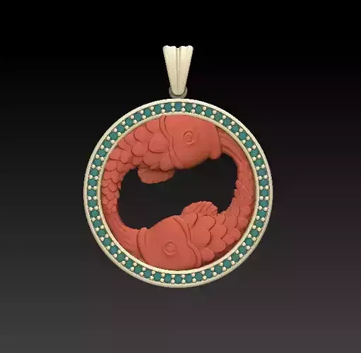Horoscope Pisces Fish pendant